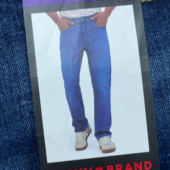 Lucky Brand 223 Straight Jeans Mens 40x32 Stretch Denim Light Blue New a0138 - Picture 2 of 6